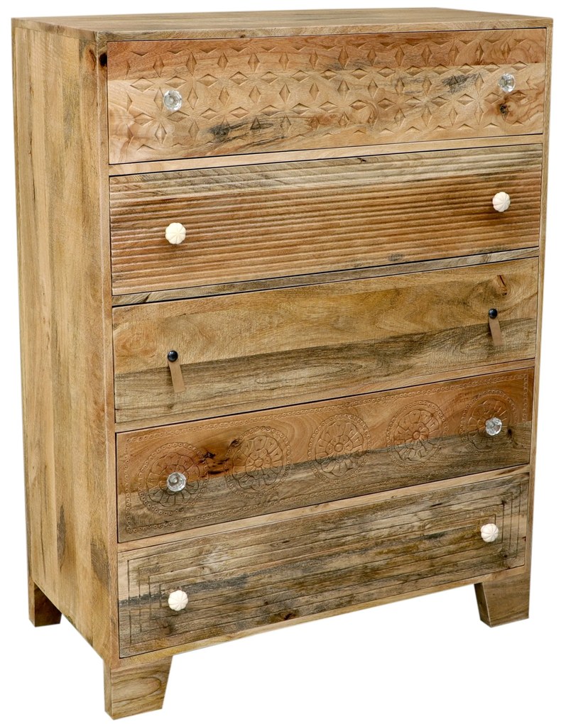 furniture-nabytek.cz - Rustikalna komoda z mangového dreva 90x120x45
