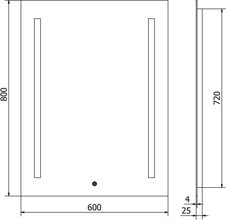 Mexen Remi, LED kúpeľňové zrkadlo s podsvietením 60x80 cm, 6000K, ochrana proti zahmlievaniu, 9804-060-080-611-00