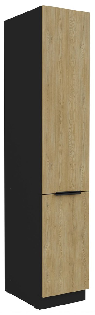 Potravinová kuchynská skrinka Carminia 40 DK-210 2F (dub cremona + čierna). Akcia -20%. Vlastná spoľahlivá doprava až k Vám domov. 1128020