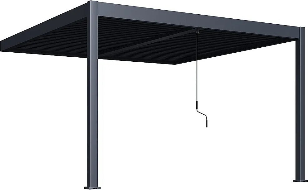 DEOKORK Záhradná hliníková pergola do stien 4x4 m (antracit)
