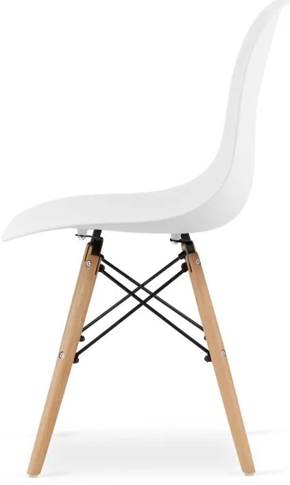 Jedálenská zostava TODI 80cm okrúhly stolový set biely + 4 stoličky OSAKA biele