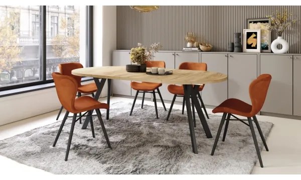 Rozkladací jedálenský stôl ARTUR dub craft/čierna