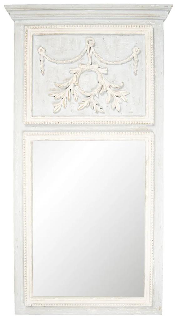 Nástenné zrkadlo v ozdobnom ráme s rímsou - 65 * 120 * 5 cm