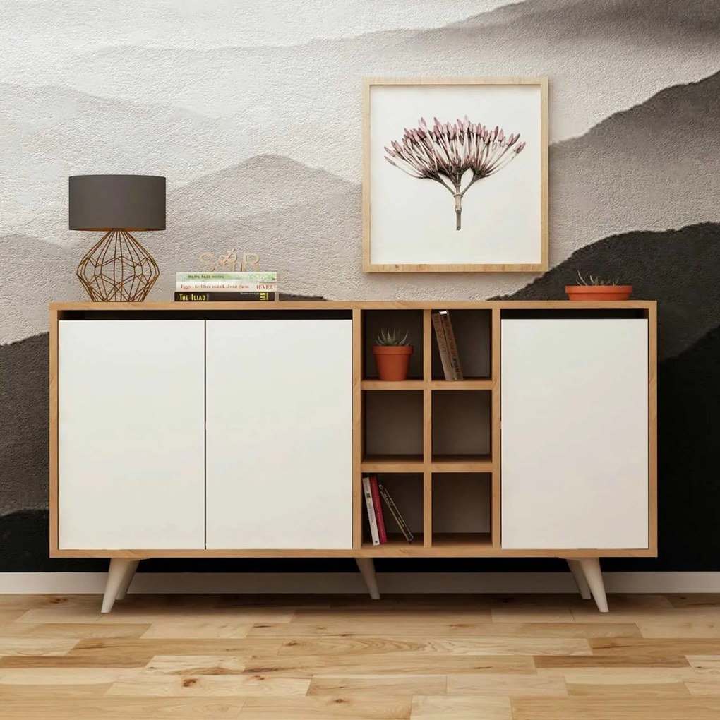 Biela;hnedá Skriňa Seria HANAH HOME