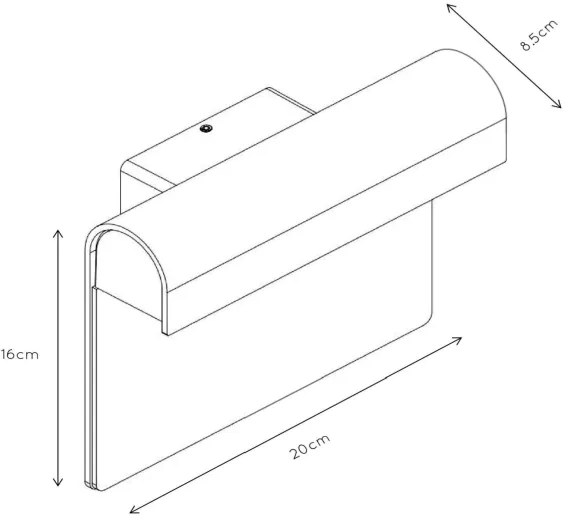 Lucide 27881/06/30 - LED domové číslo THESI LED/6W/230V IP54