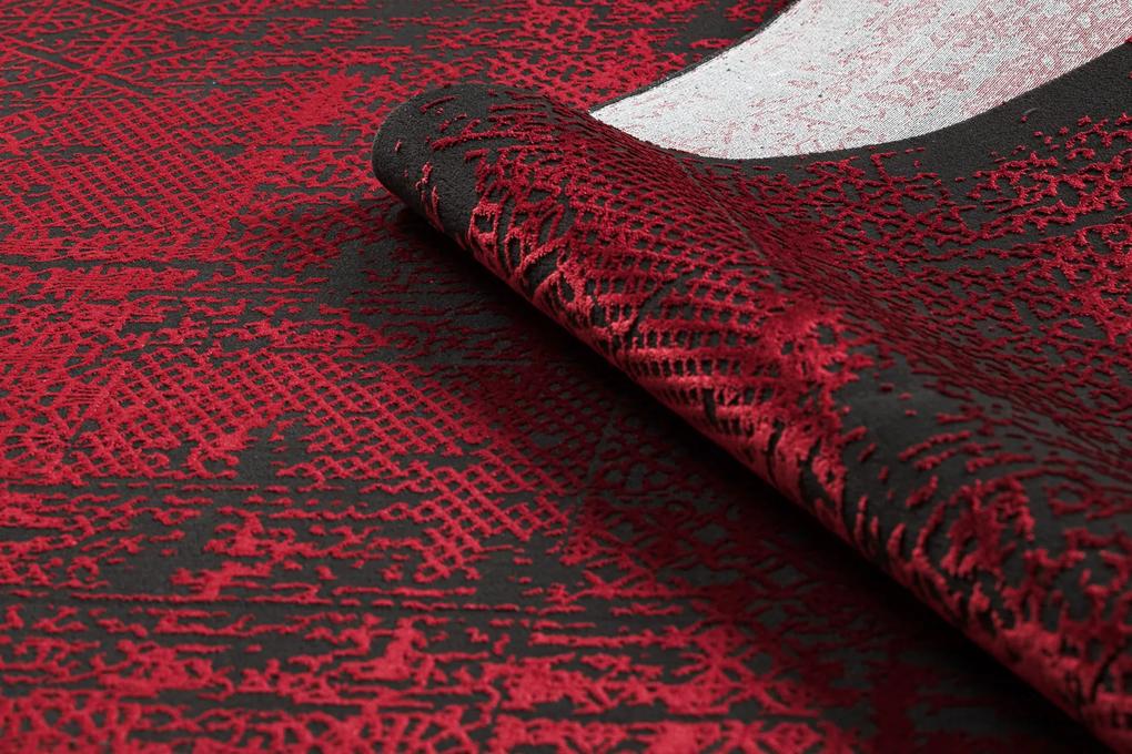 Moderný koberec VINCI 1409 Ornament vintage - Štrukturálny Červená Veľkosť: 120x170 cm