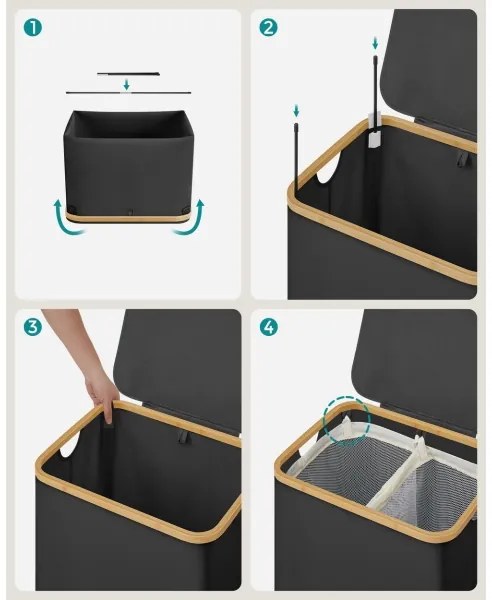 Kôš na bielizeň TATE čierny