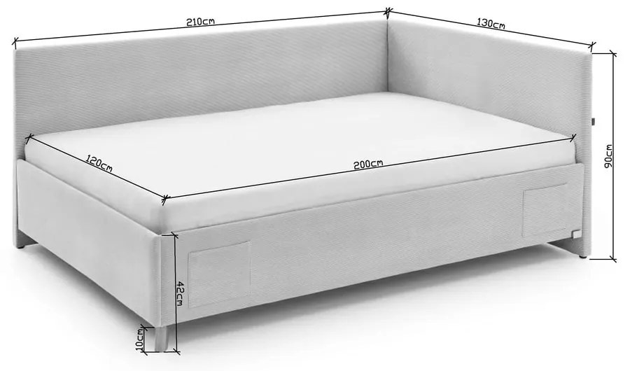 Béžová detská posteľ 120x200 cm Cool – Meise Möbel