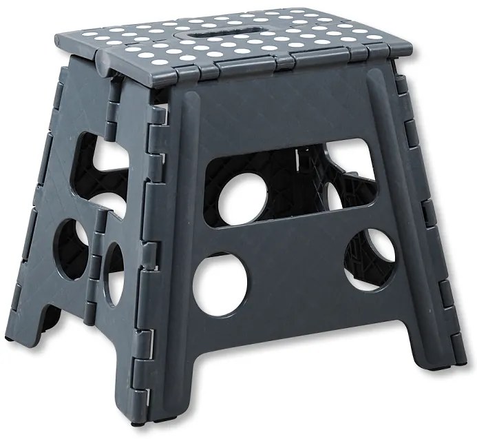 Kesper Skladacie schodíky, plastová stolička, antracit s výškou 32 cm