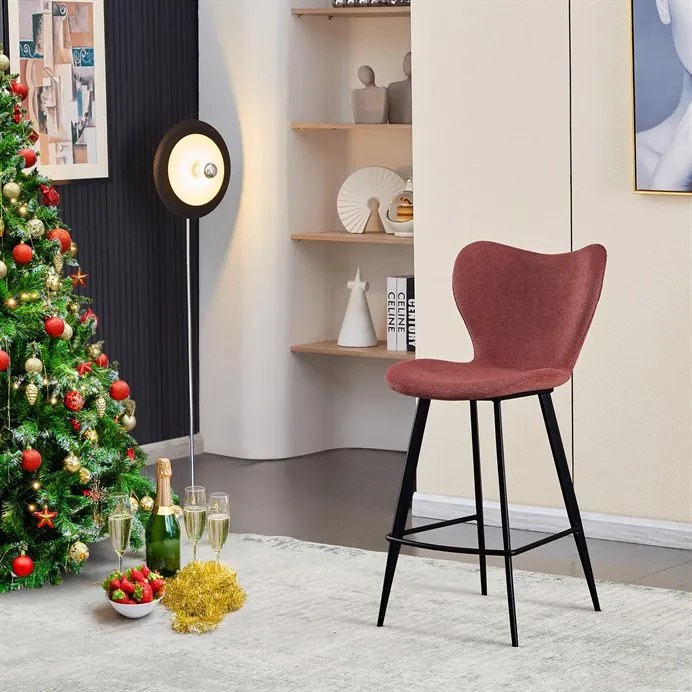 Autronic BONTEC Barová stolička, červená, látka, AUB-1068 RED2 Farba: Červená