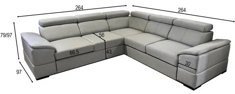 Univerzálna rohová rozkladacia sedacia súprava s úložným priestorom GRANADA béžová