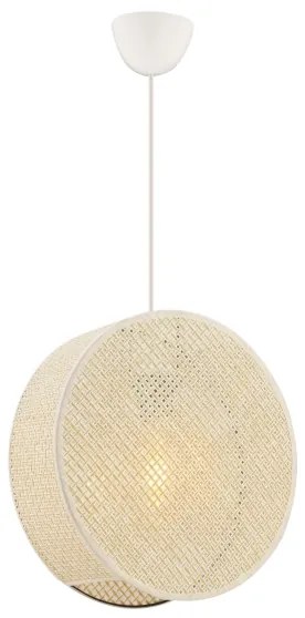 Závesné svietidlo na lanku BIG DRUM 1xE27/60W/230V krémové