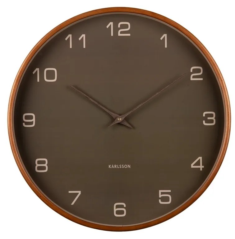 Karlsson 5993MG dizajnové nástenné hodiny hnedé,priemer 40 cm