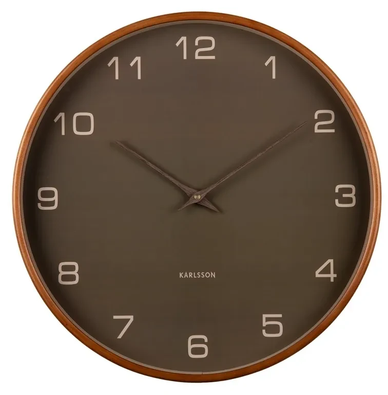 Karlsson 5993MG dizajnové nástenné hodiny hnedé,priemer 40 cm
