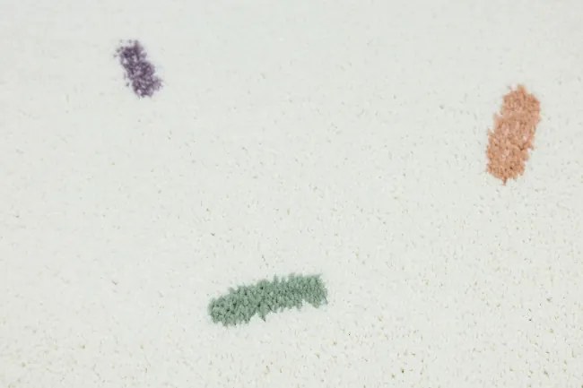 Koberec LIMA M039A krémový / modrý kruh