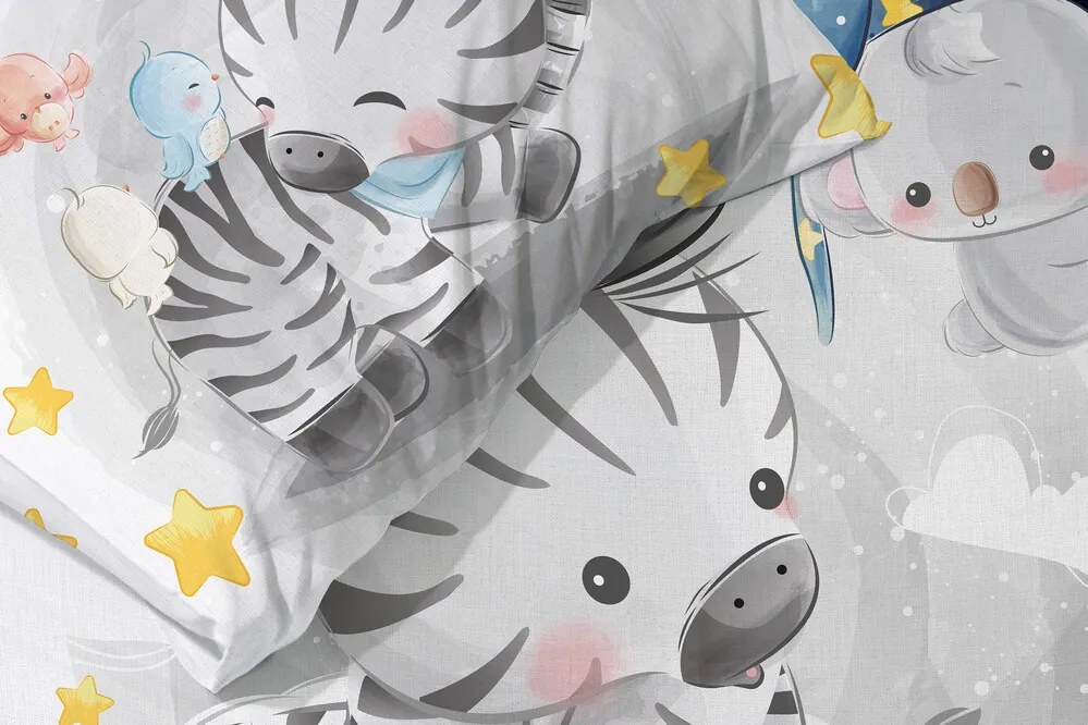 Detské bavlnené obliečky ZEBRA 100x135cm