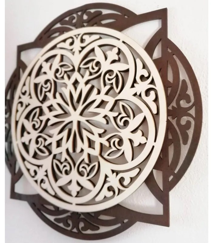 Drevený dekoratívny obraz s elegantným vzorom - mandala I SENTOP PR0304