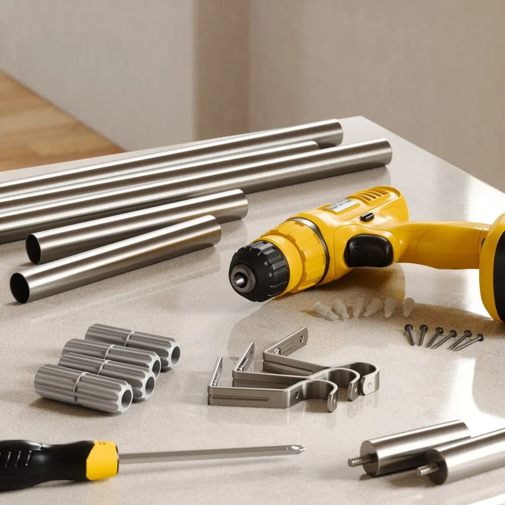 Oceľová roztiahnuteľná garniža 81 - 163 cm Zen – Umbra