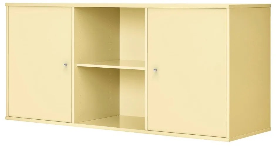 Svetložltá nízka závesná komoda 133x61 cm Mistral – Hammel Furniture