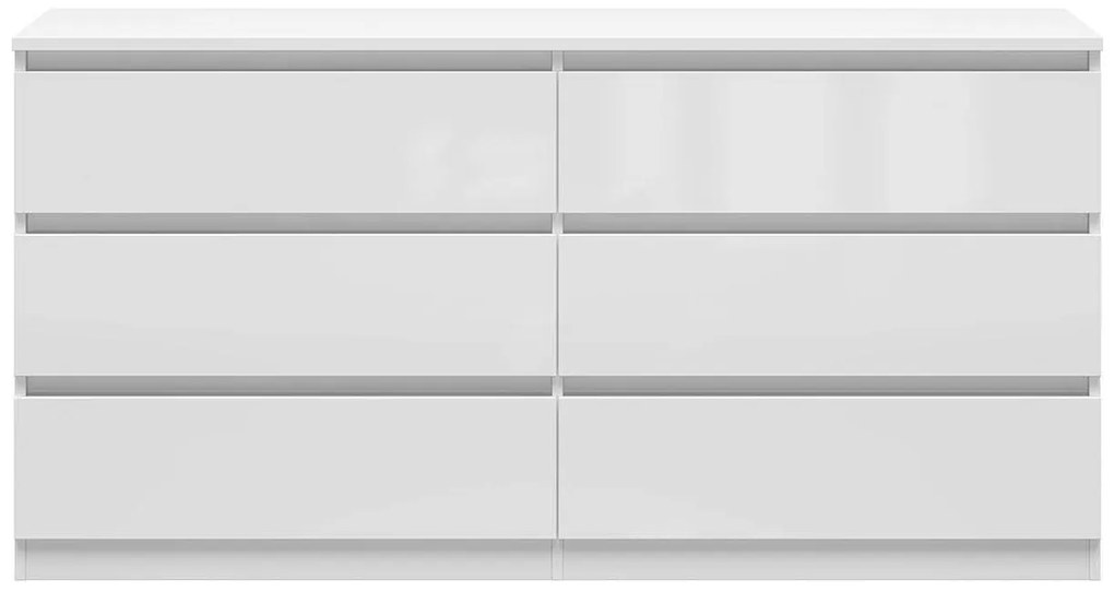 Komoda BRW Tetrix 4 (lesk biely) . Akcia -49%. Vlastná spoľahlivá doprava až k Vám domov. 1098482