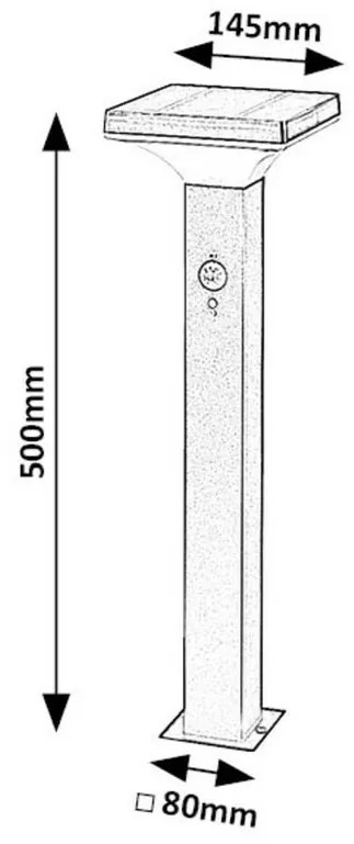 Rabalux 77045 solárny vonkajší stĺpik s PIR Geleen