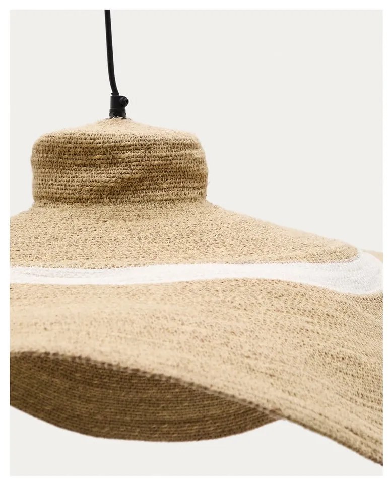 Závesné svietidlo v prírodnej farbe s tienidlom z morskej trávy ø 90 cm Albenya – Kave Home