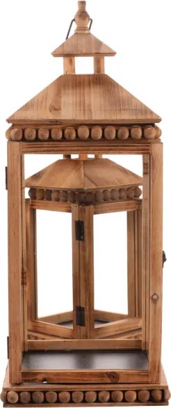 Set dvoch drevených lampášov hnedý DA211 BR (2 ks)