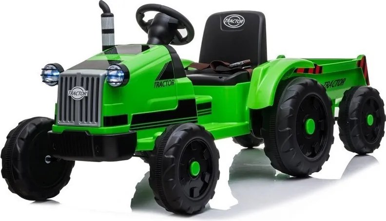 LEAN CARS Batériový traktor s prívesom CH9959 zelený