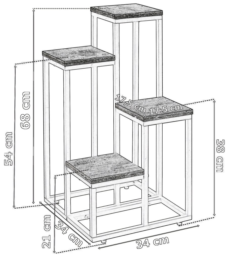 Kvetinový stojan Mogren biely mramor