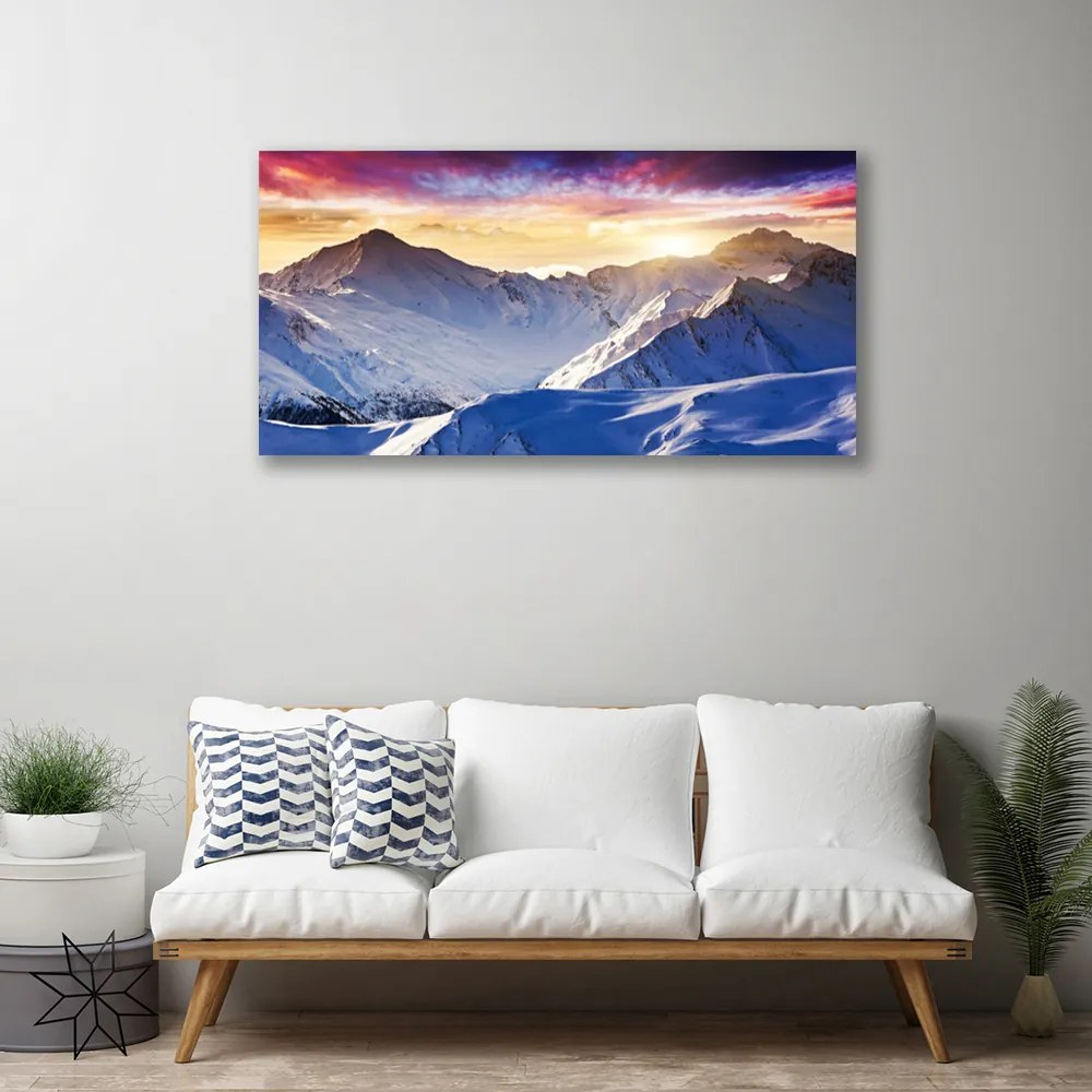 Obraz Canvas Hory sneh príroda 120x60 cm