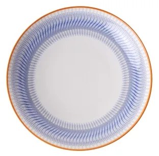 24-dielna jedálenská súprava modrá/oranžová/porcelán