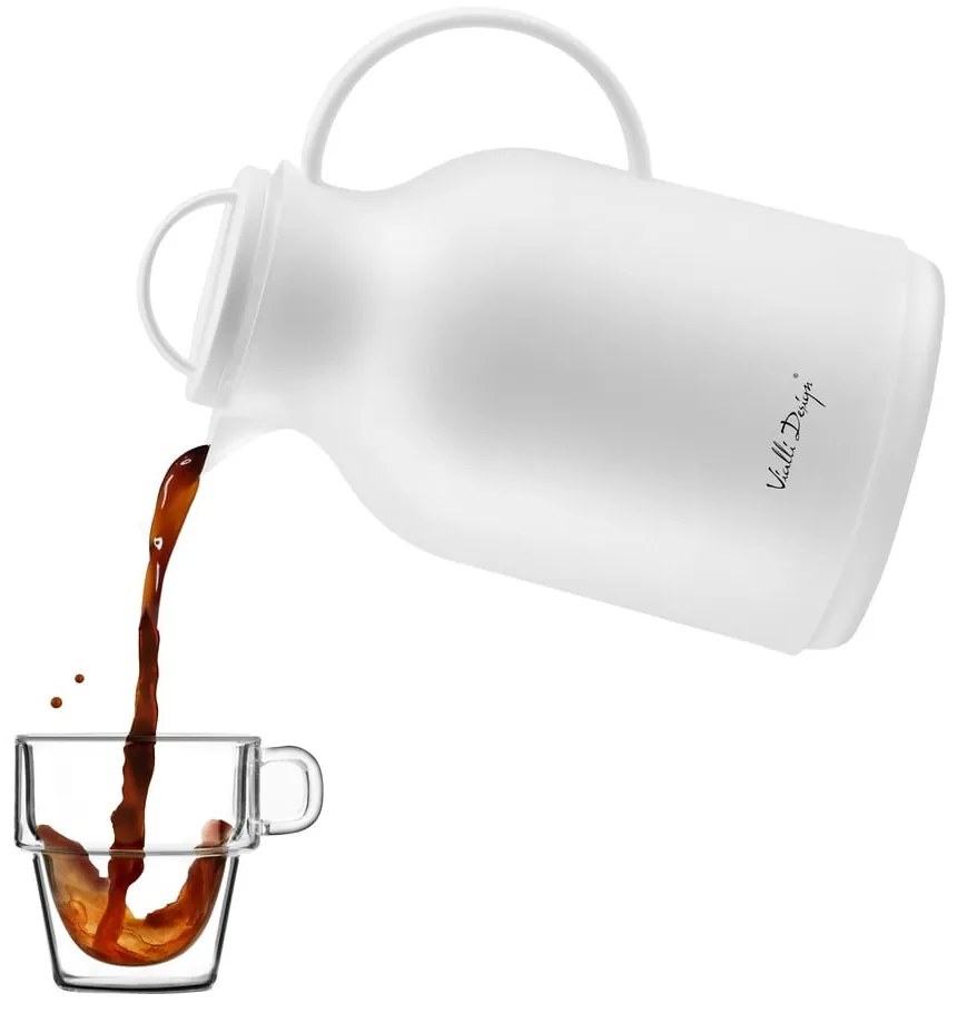 Biela termoska Vialli Design, 1 l