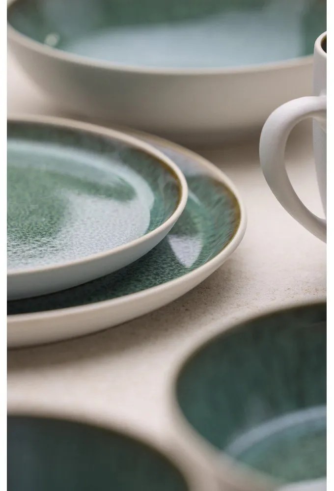 Biely/zelený dezertný tanier z kameniny ø 21 cm Gastro White/Green – Bitz