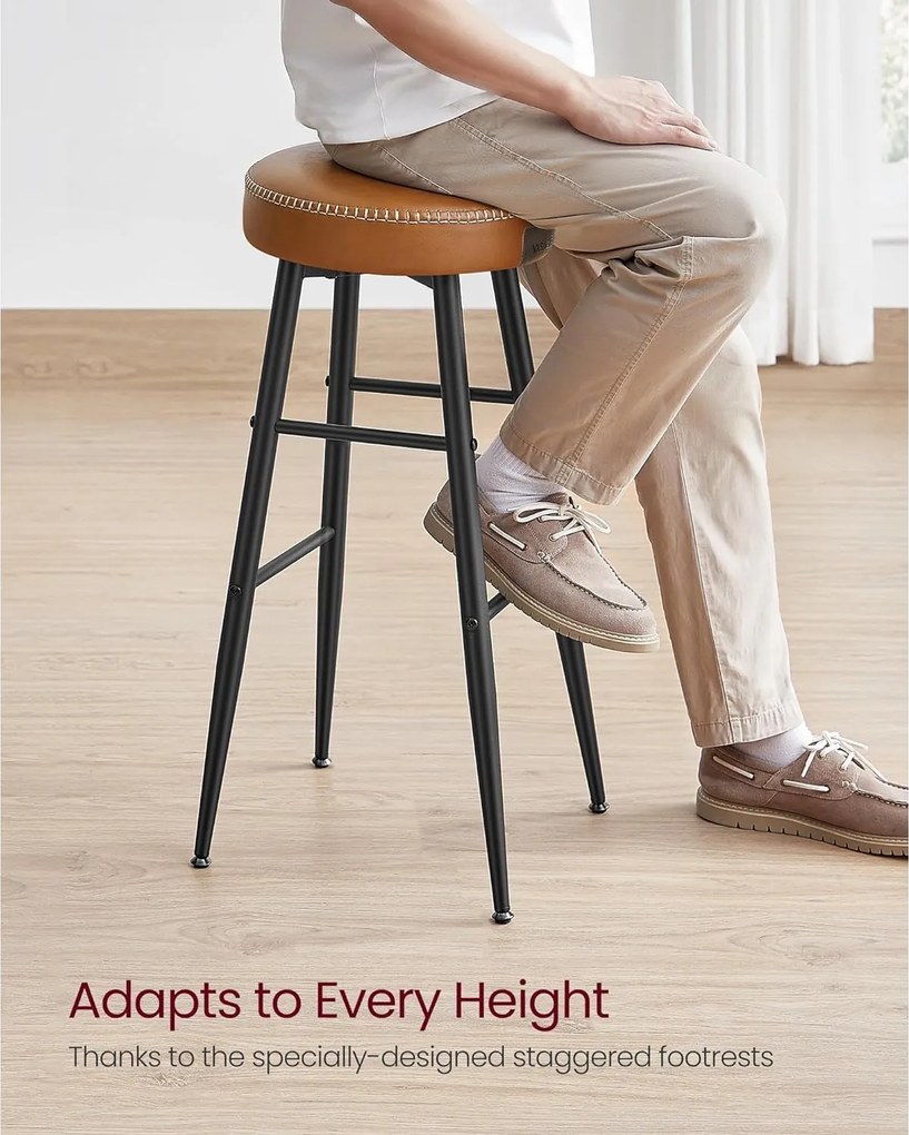 Kolekcia EKHO – Súprava barových stoličiek 2 ks, karamelová hnedá