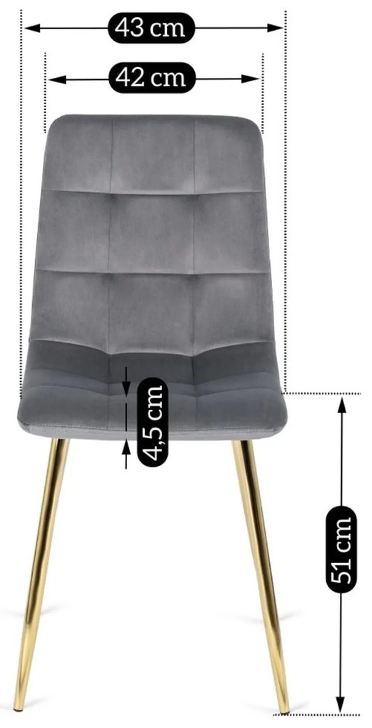 PROXIMA.store - Čalúnená jedálenska stolička YORK FARBA: modrá