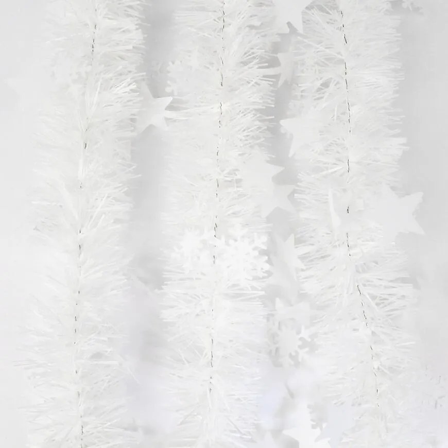 Girlanda s hviezdičkami a snehovými vločkami 3 cm Ø6 cm dĺ 2 m