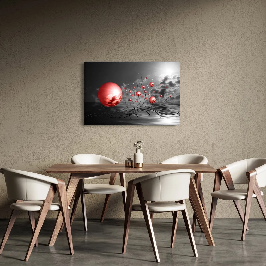 Obraz červených gulí (90x60 cm)
