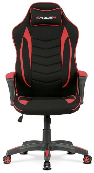 Autronic BONTEC Herné kreslo, hojdací mechanizmus, strieborná látka, KA-G408 GREY Farba: Čierna