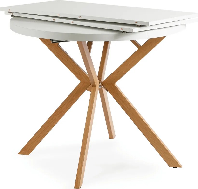 Stôl RENO 90–190 cm Biely/Dub