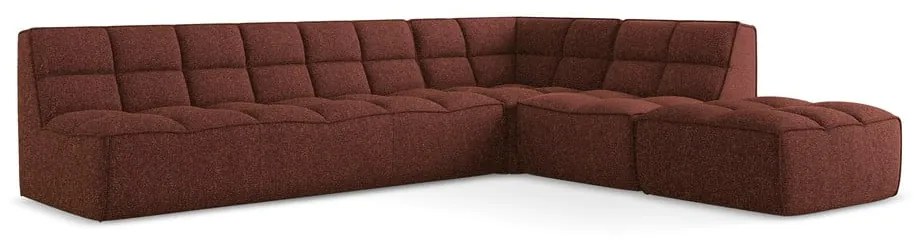 Vínovočervená modulárna rohová pohovka (variabilná) Kalai – Makamii