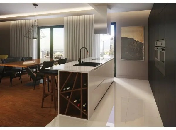 Deante BCA_B64M - Drezová batéria ASTER čierna/mosadz