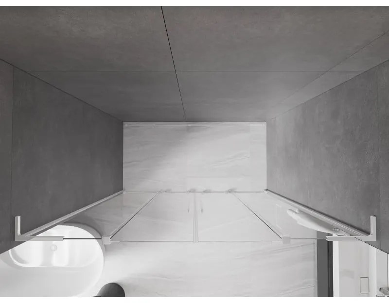 Mexen Velar L Duo, posuvné sprchové dvere do otvoru 170 cm, 8mm číre sklo, chrómová, 871-170-003-02-01