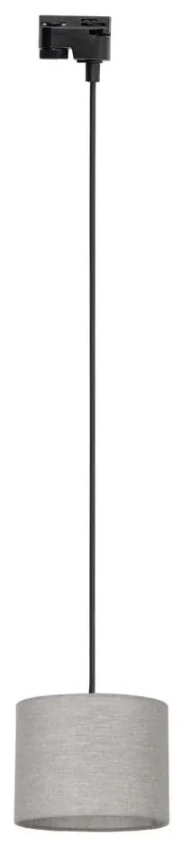 Luster na lanku do lištového systému TRACER 1xE27/15W/230V pr. 20 cm čierna/šedá