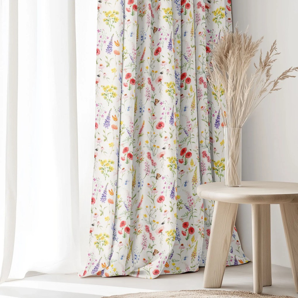 Goldea dekoračný záves valencia - rozkvetlá lúka 180x135 cm