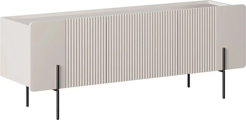 TV skrinka Malmi 150 cm - kašmír / čierne nožičky