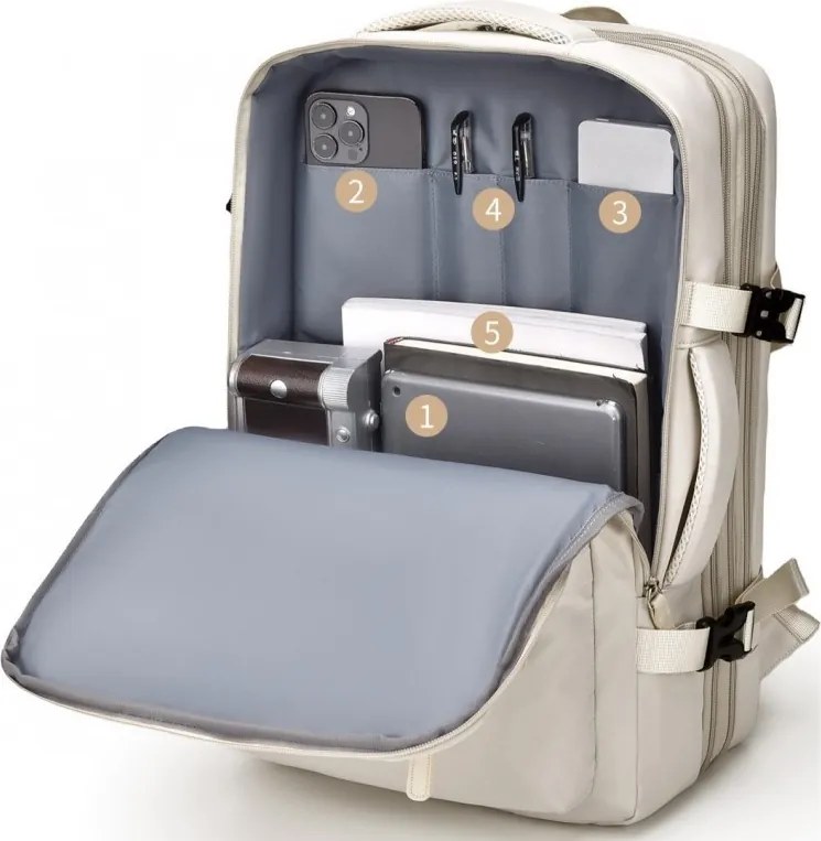 Univerzálny batoh do školy, na cestovanie a šport sivá