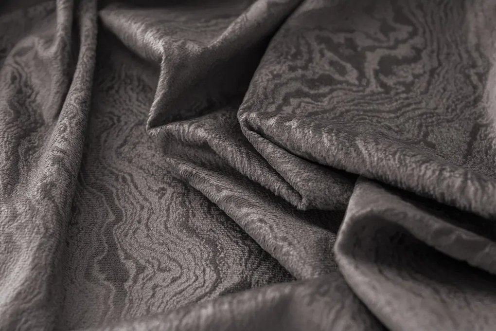 Zatemňovací záves DUNES VELVET 140x250 cm, tmavě šedý Zavesenie: Kovové krúžky