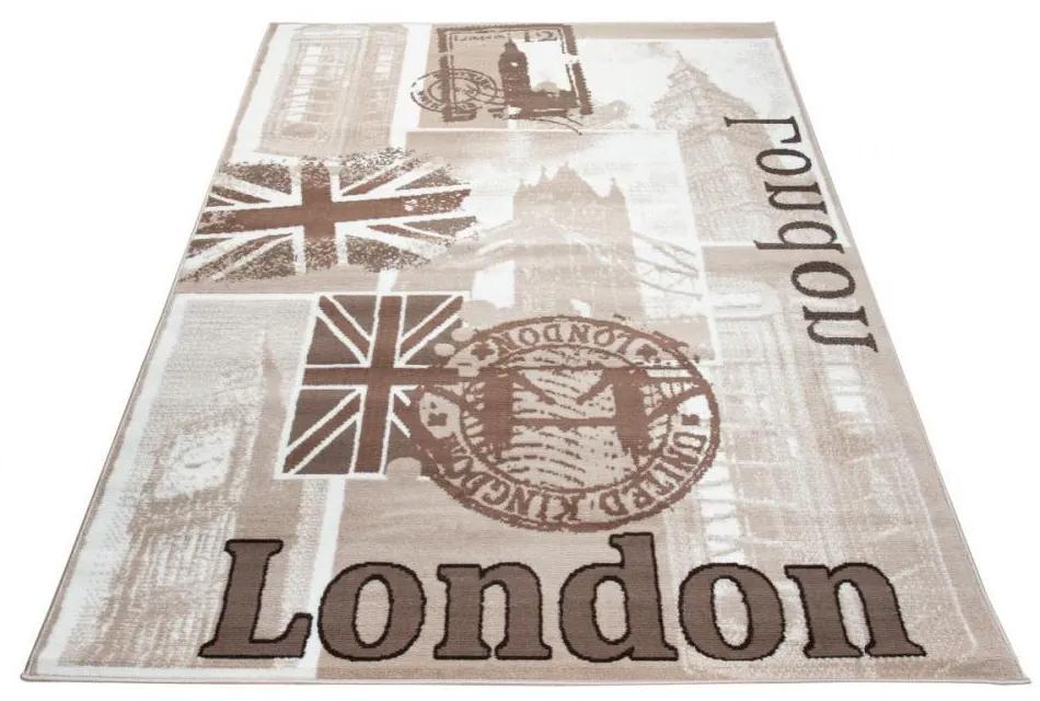 Kusový koberec PP London béžový 240x340cm