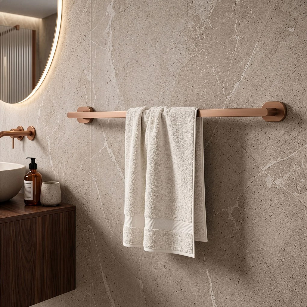 Rea Til, kúpeľňový vešiak na uteráky, medená matná, 57,5 cm, REA-88101