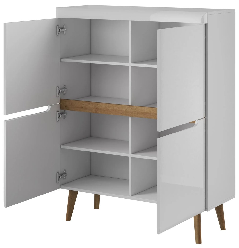 Komoda Nordi 107 cm biela/dub Riviéra
